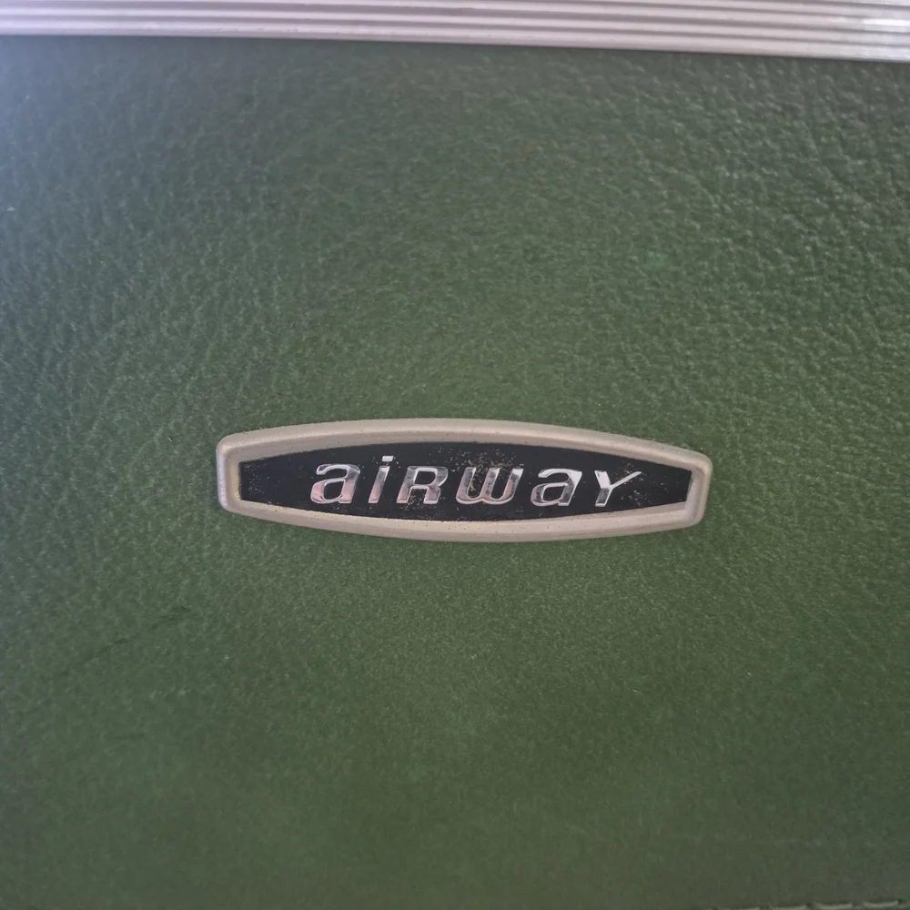 Vintage Green Airway Train Case